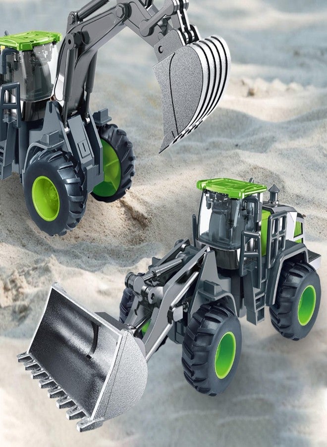 SHIPEASE جرافة هندسية برأس من سبيكة غير قابلة للكسر من SHIPEASE، تعمل بالقصور الذاتي، مناسبة للأطفال الأولاد، مجموعة ألعاب شاحنة بناء تعمل بالاحتكاك مع نماذج واقعية - Image 4